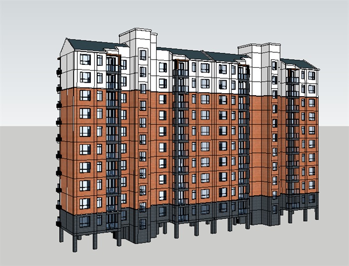266-高层廉租房，现代主义风格，11层(4)