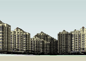 住宅小区规划，新古典主义风格
