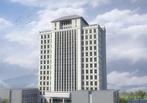 酒店详细高层建筑设计SU(草图大师)模型