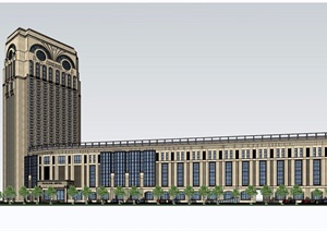 新古典风格详细完整的酒店SU(草图大师)模型