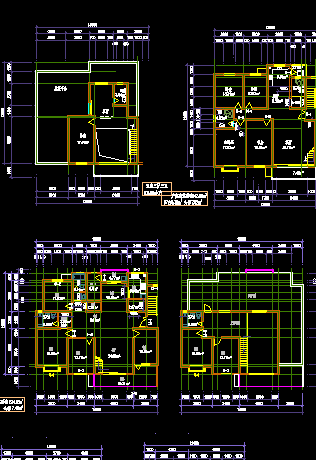 若干种住宅楼户型图设计方案cad图(3)