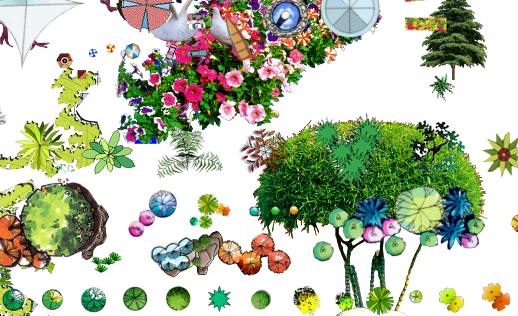 PSD格式的植物和景观节点汇总素材图(2)