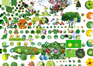 PSD格式的植物和景观节点汇总素材图
