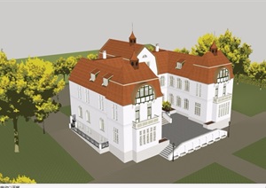 欧式风格详细的酒店素材设计SU(草图大师)模型