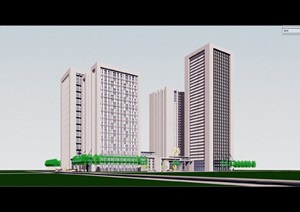 城市中心行政办公商务区高层办公楼设计