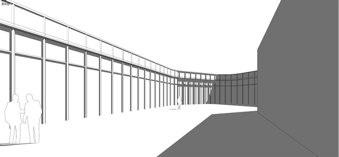 现代创意折线型地景式上人屋面大平台文化展览馆博物馆文化展示中心(9)
