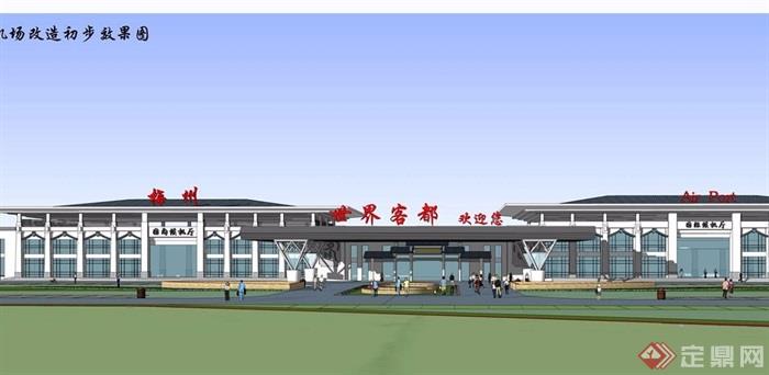 某县机场详细的建筑设计jpg方案