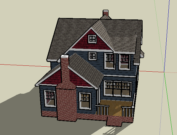 638--SketchUp构件-住宅_501-别墅，现代主义风格，坡顶，2层_4151_0(4)