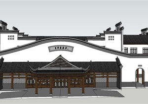 古镇中式住宅建筑SU(草图大师)模型