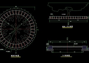圆形详细的树池设计cad施工图
