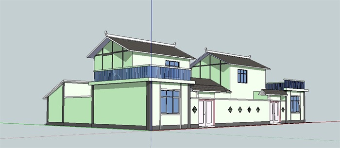 78-新农村建设户型建筑su模型(2)