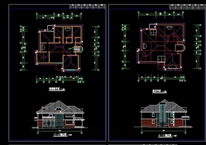 欧式多层大单体别墅建筑cad方案图