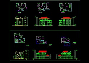 别墅住宅造型设计cad方案图