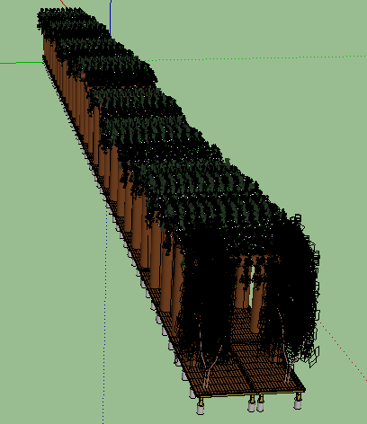 09--木质滨水廊架长廊模型(2)
