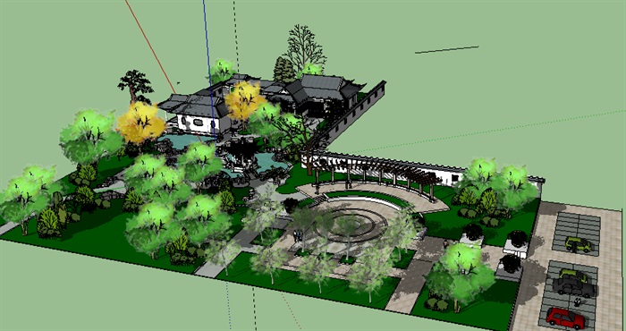 25--景观古建园林设计SU模型(2)