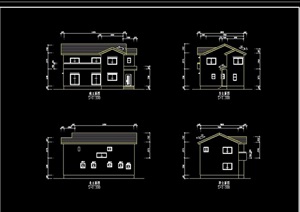木别墅建筑设计cad方案图