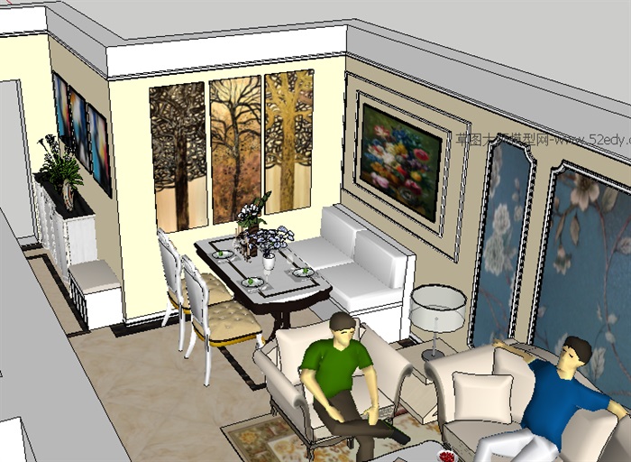 03--欧式室内户型家装设计图模型(3)