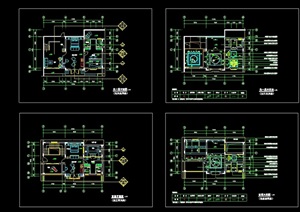 详细的完整别墅cad装修图