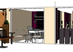 现代风格室内公寓装饰设计SU(草图大师)模型