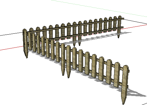03--木栅栏栅栏围栏的SKP模型素材(2)