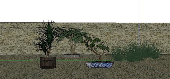 14--庭院盆景植物SU模型(3)