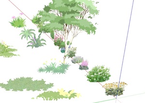 2D灌木、花卉、植被、乔木