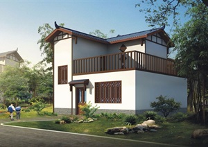 中式详细的完整住宅别墅设计jpg方案
