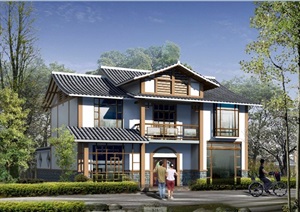 中式私人住宅详细别墅设计jpg方案及效果图
