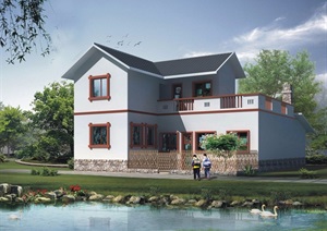 中式两层民居别墅设计jpg方案