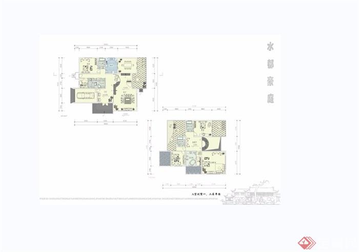 中式多层别墅建筑设计jpg方案及效果图