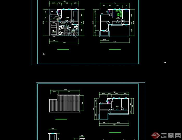 欧式详细的二层住宅别墅设计cad方案及pdf文本