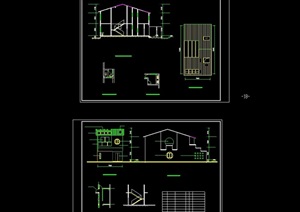 中式二层详细住宅别墅设计cad方案及pdf文本