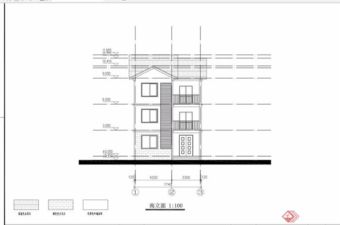 中式三层农村建筑别墅设计pdf方案及效果图