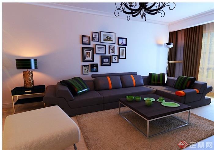 详细的住宅详细室内装饰空间3d模型