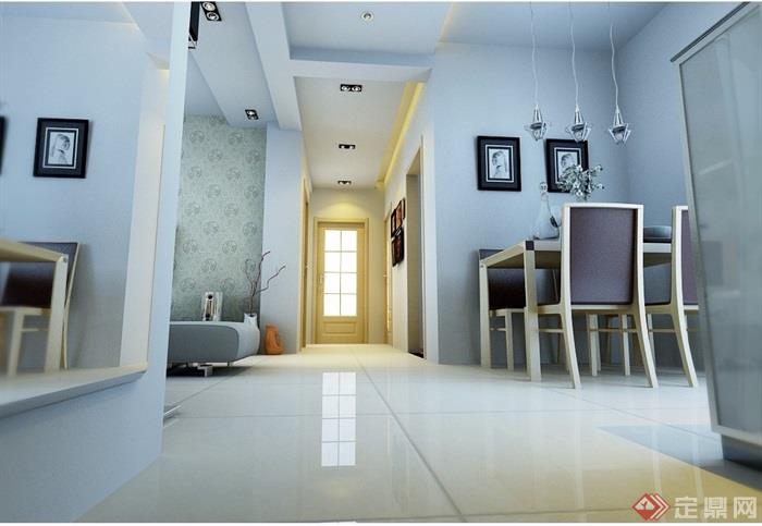 详细的整体住宅室内装饰空间设计3d模型