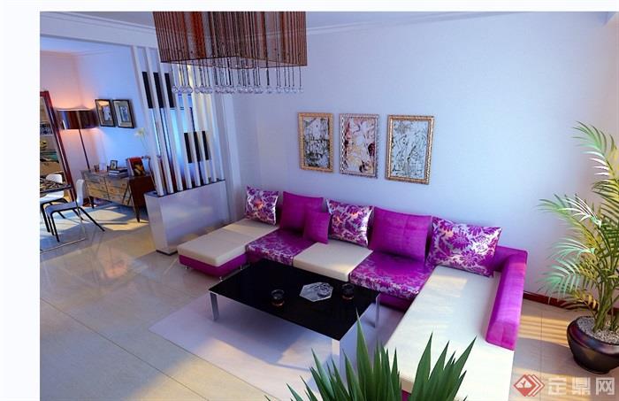 详细的住宅室内装饰空间设计3d模型
