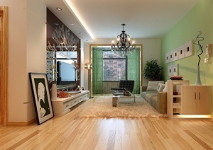 详细的住宅室内装饰空间设计3d模型