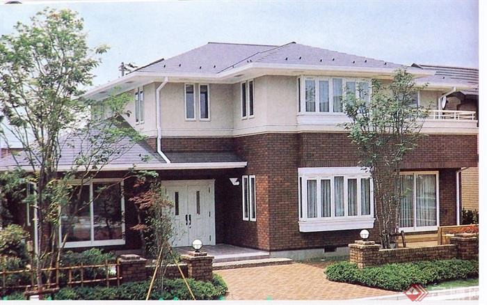 欧式风格两层住宅别墅设计cad方案