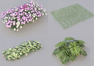 SU(草图大师)代理植物、草地、绿篱