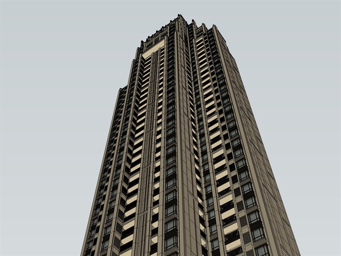 超高层住宅，西方新古典，45层(6)