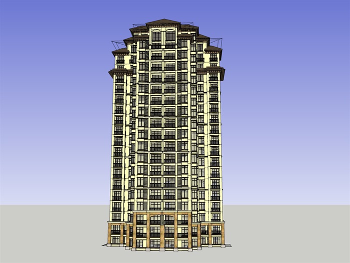 20层西方新古典高层住宅(1)