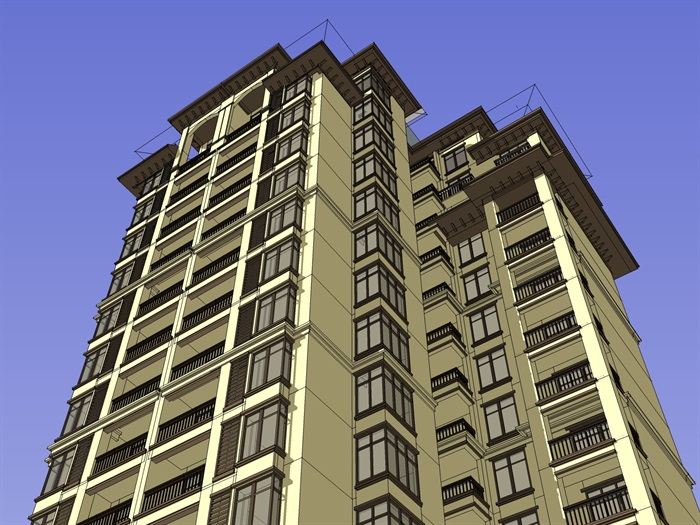 20层西方新古典高层住宅(5)
