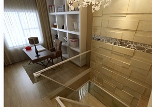 住宅详细室内客厅装饰设计3d模型