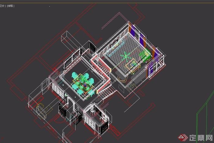 详细的完整住宅室内客厅装饰设计3d模型及效果图