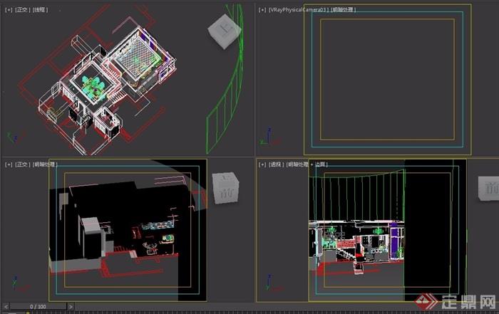 详细的完整住宅室内客厅装饰设计3d模型及效果图