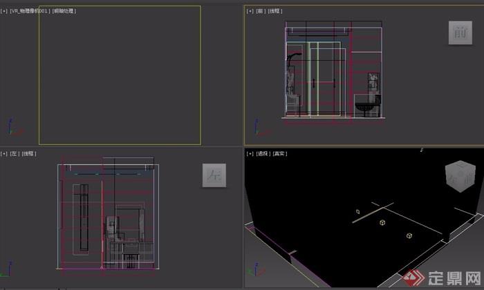 详细的完整卫生间卫浴空间设计3d模型及效果图