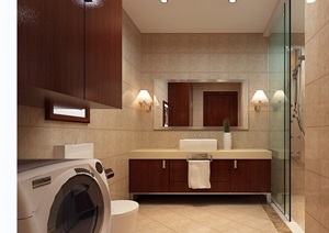 详细的卫生间详细室内卫浴素材设计3d模型及效果图