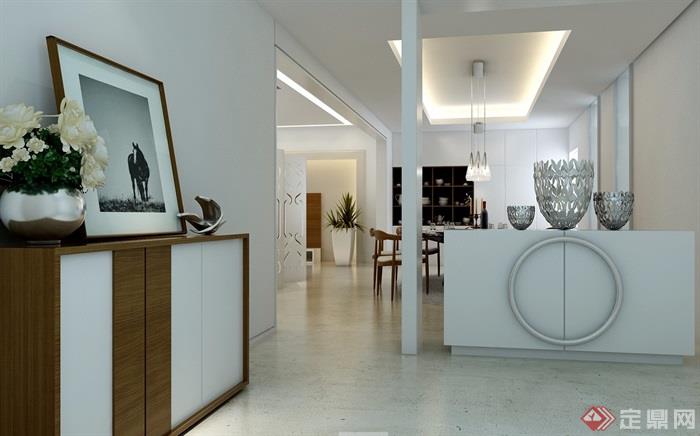 现代餐厅住宅室内设计3d模型及效果图