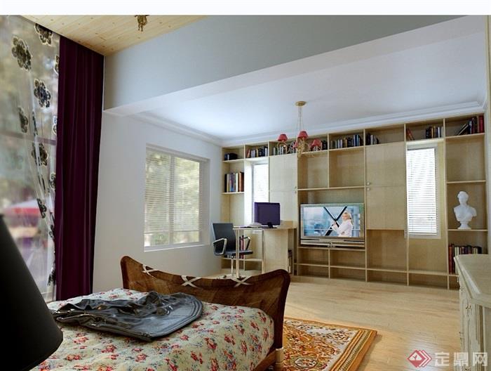 某住宅详细的室内卧室设计3d模型及效果图