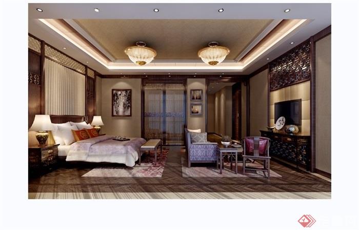 住宅详细卧室装饰设计3d模型及效果图